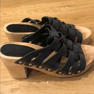 free people braided wooden clogs